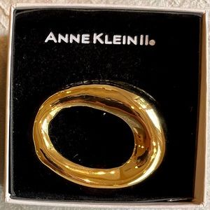 Anne Klein II  Gold Tone Round Brooch, NEW IN BOX